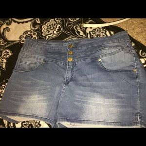 Plus Size Denim Shorts